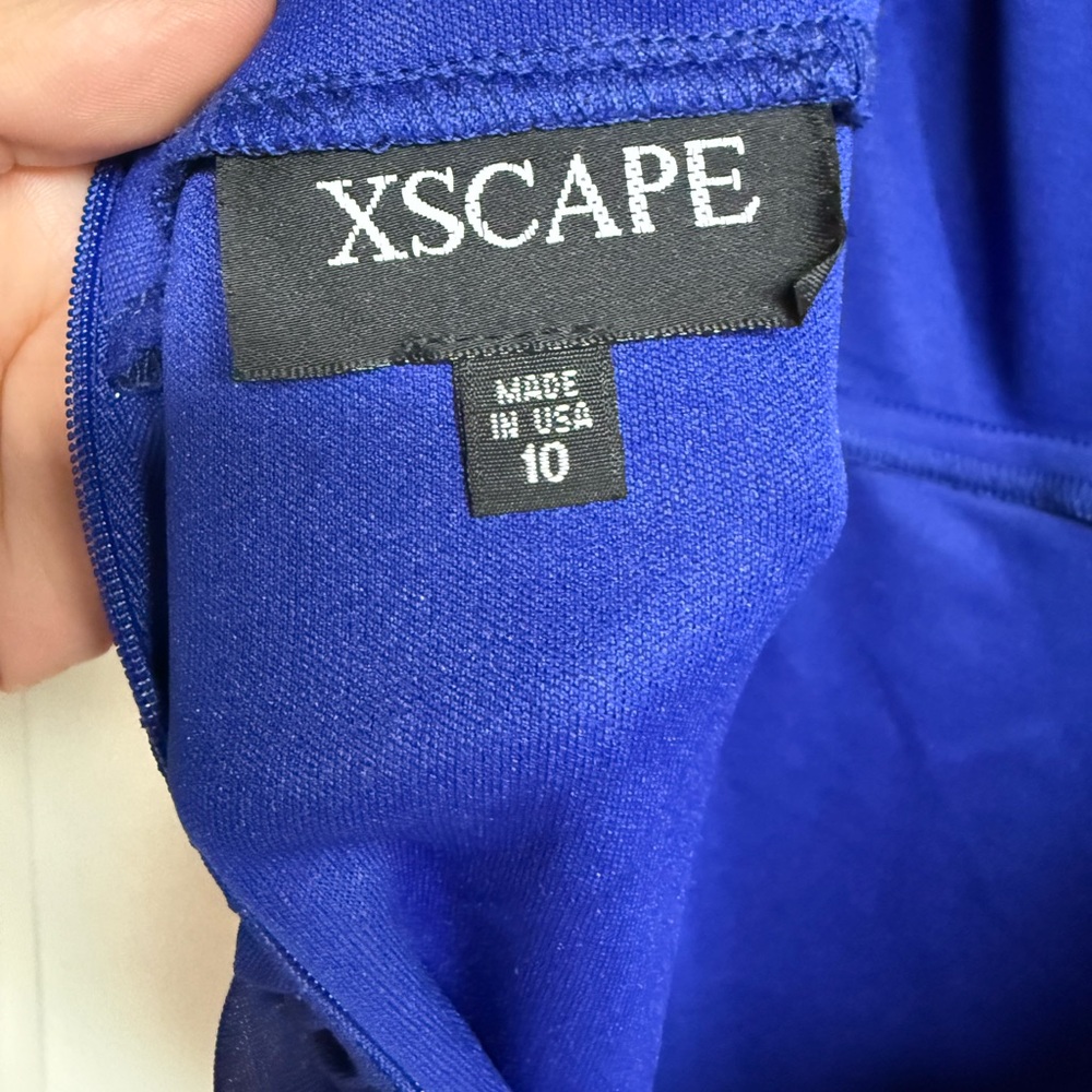 Xscape Royal Blue Lace Mini Dress - Picture 13 of 13